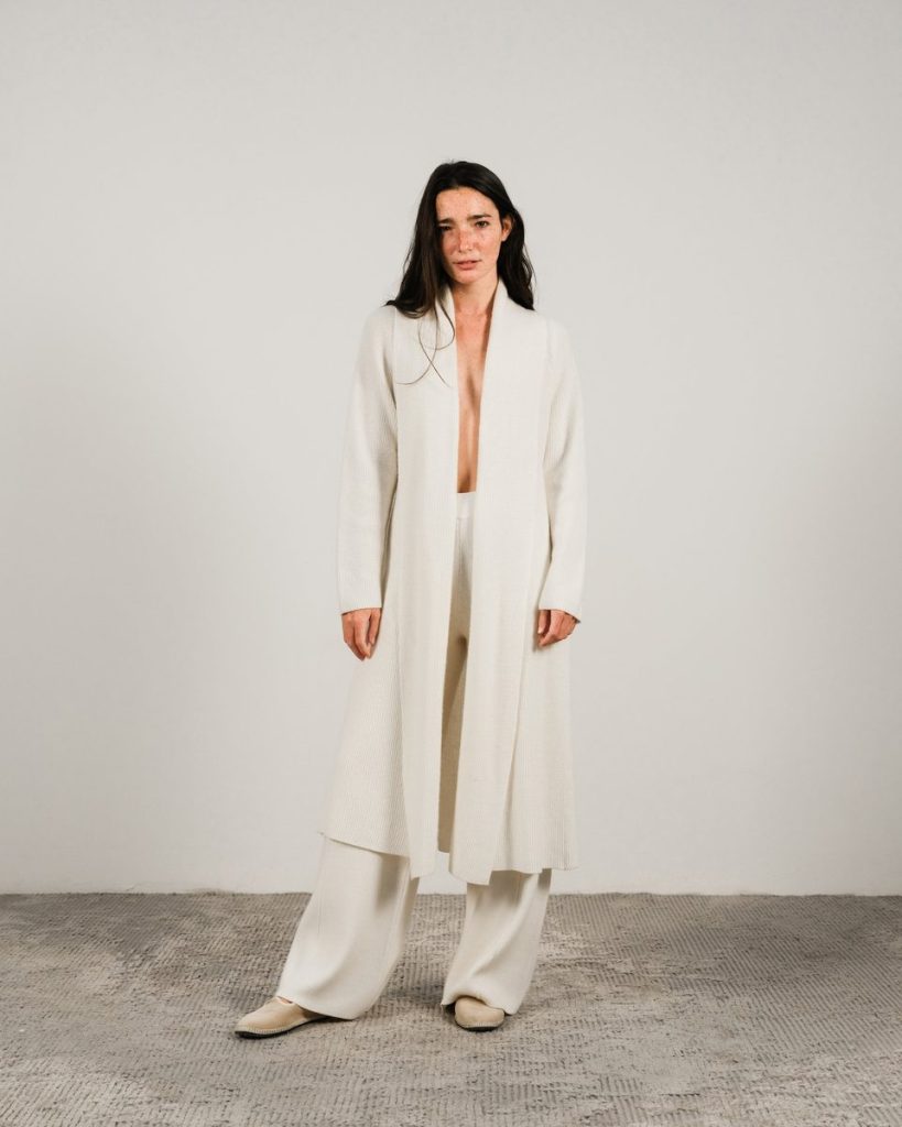 Cashmere Mix Shawl Collar Maxi Cardigan